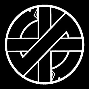 The symbol that launched a thousand studded jackets: Crass's iconic logo, originally designed by artist Dave King.