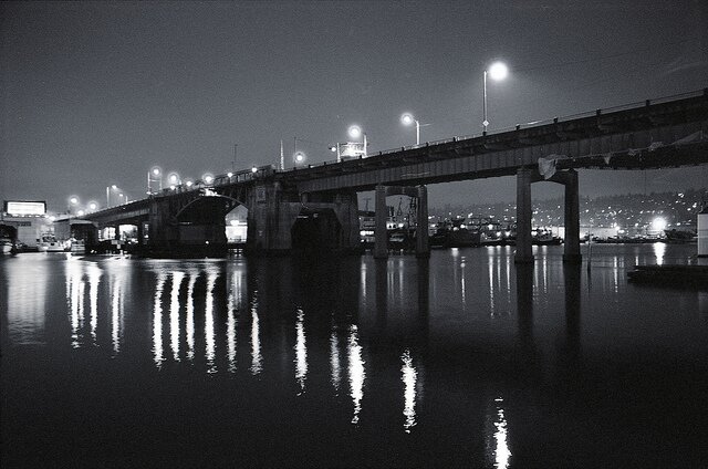 Ballard Bridge at Night