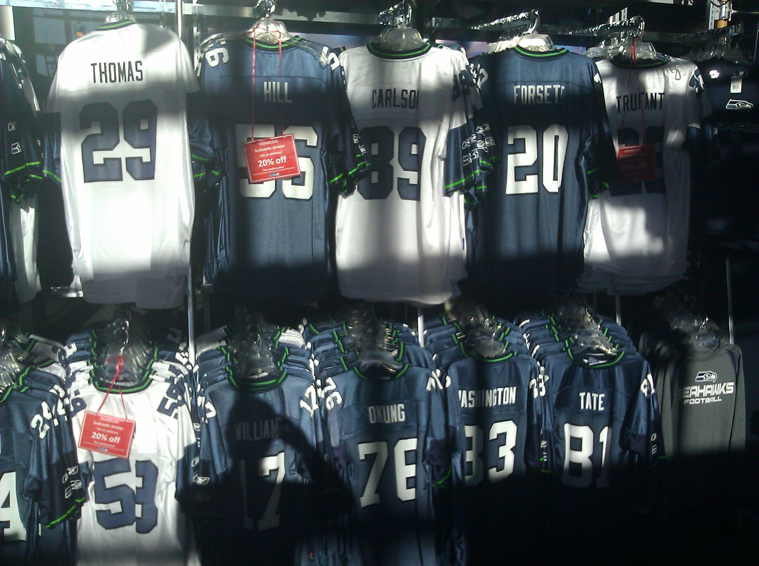 Seahawks Pro Shop jerseys