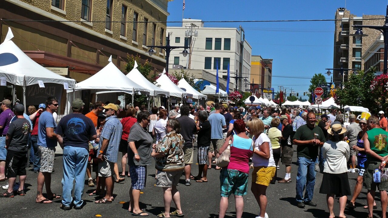 Three blocks of Pacific Avenue were closed off for the Summer Brewfest. (Photo: MvB)