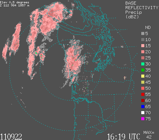 NWS radar image