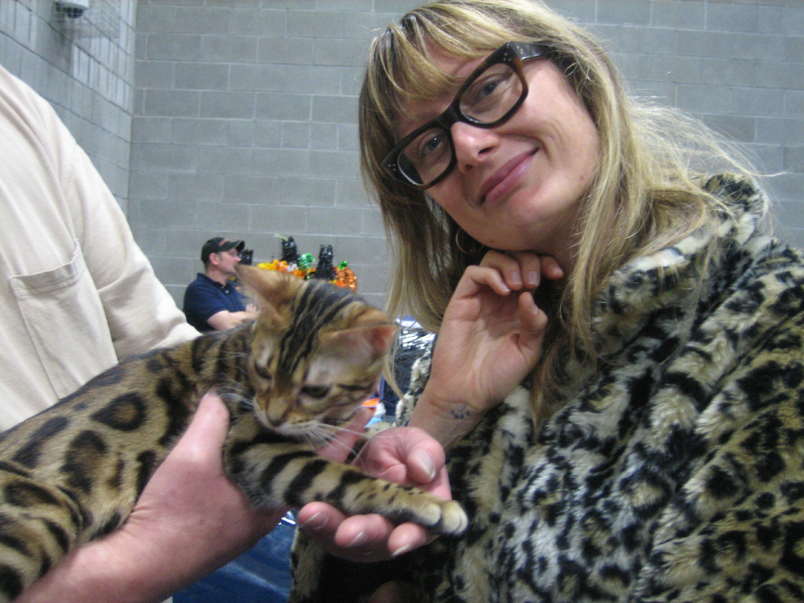Pam's coat matched this 4-month-old bengal kitten.