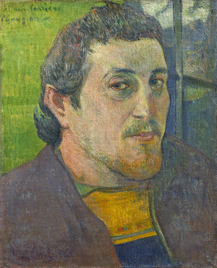Self-Portrait Dedicated to Carrière, 1886 National Gallery of Art, Washington, Collection of Mr. and Mrs. Paul Mellon 1985.64.20 Oil on canvas 18 5/16 x 15 3/16in. (46.5 x 38.6cm)