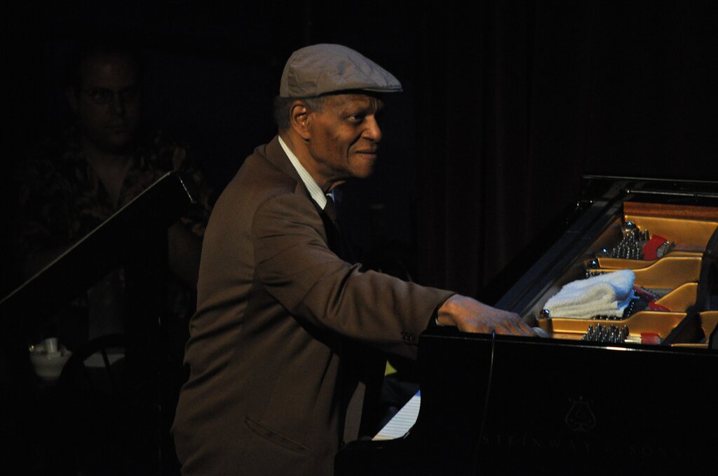 Jazz legend McCoy Tyner at Jazz Alley Thursday night. (photo by Joe Mabel)