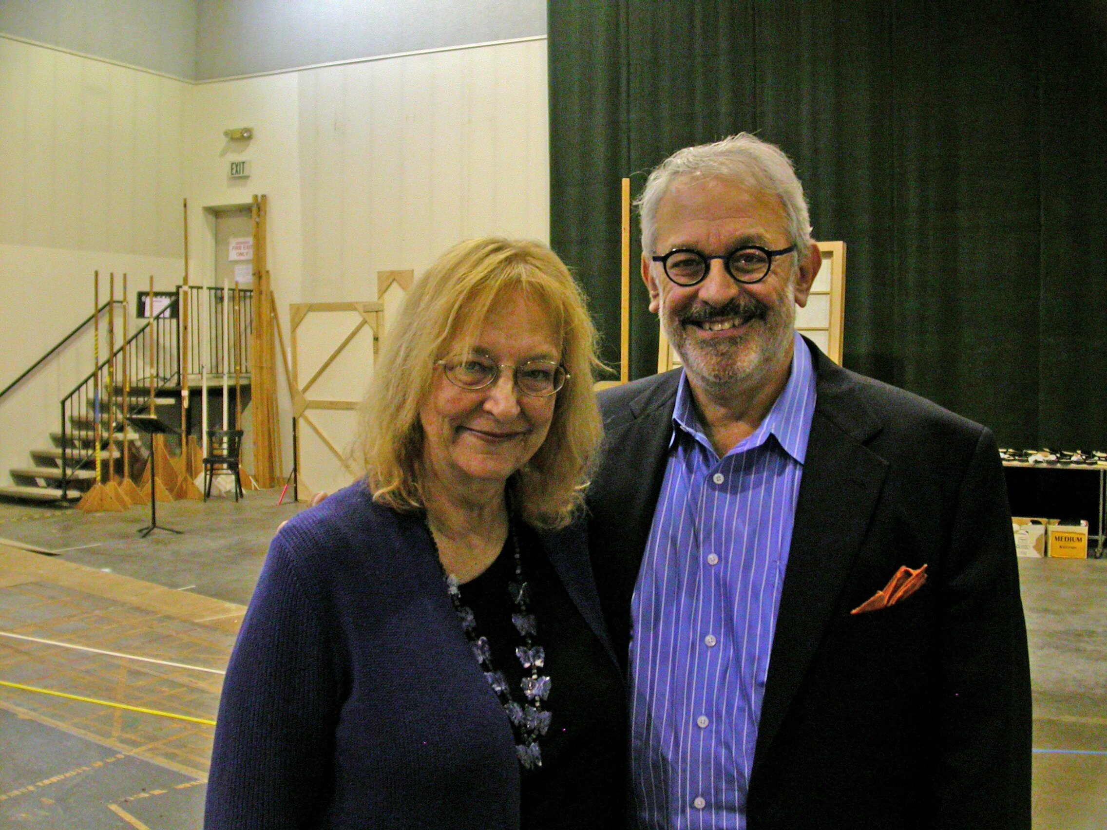 Angela Davis-Gardner and Peter Kazaras in Seattle Opera's rehearsal studio
