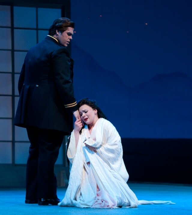 Nathaniel Peake as Pinkerton and Ausrine Stundyte as Cio-Cio-San as Seattle Opera (Photo: © Elise Bakketun)