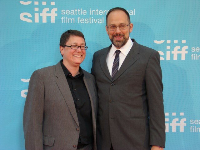 Beth Barrett and Carl Spence of SIFF on the red carpet.
