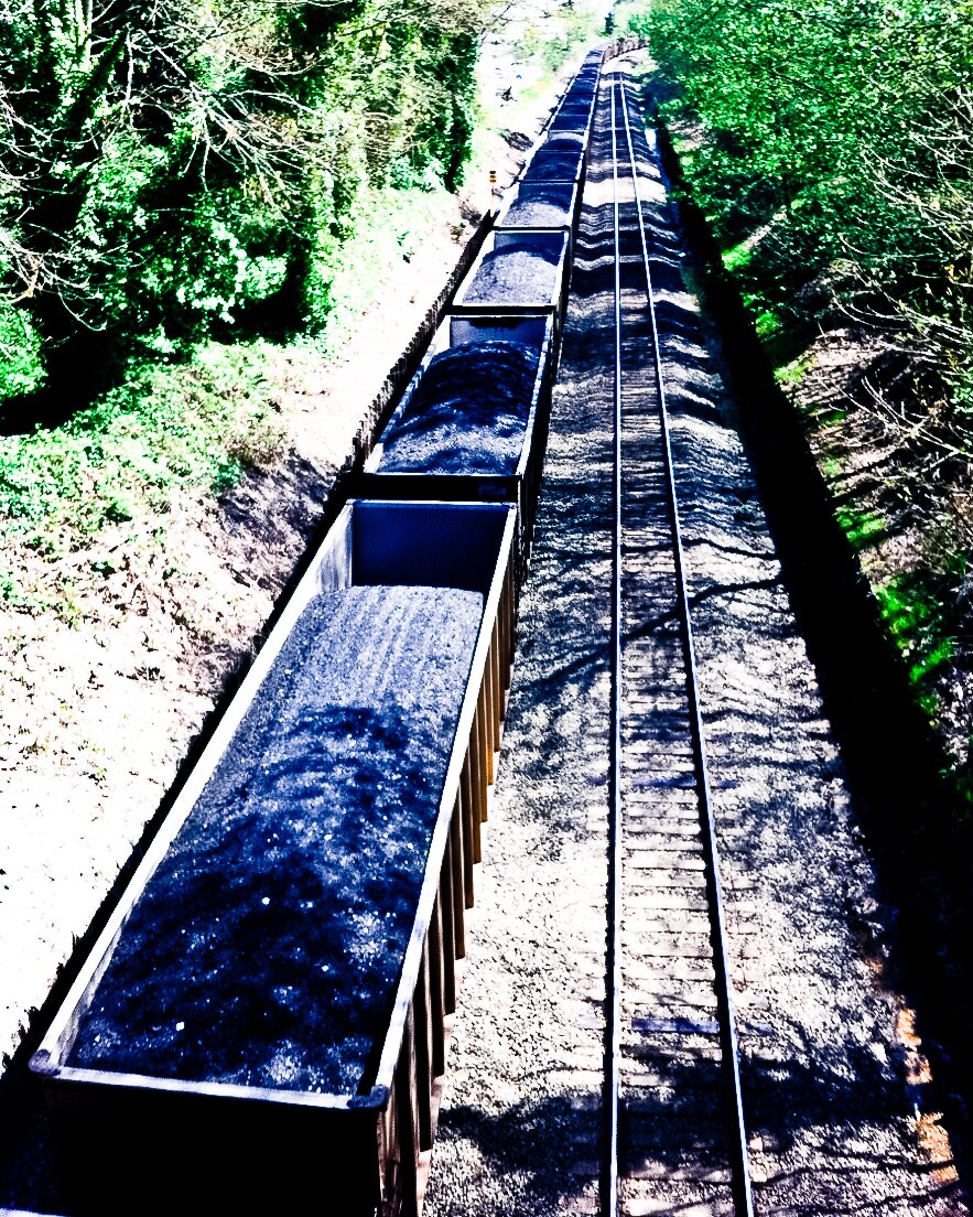 Coal train traveling though Seattle (Photo: MvB)