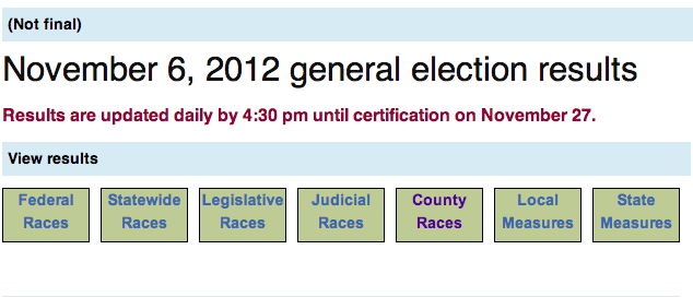 Screenshot from King County Elections