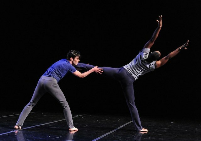 David Alewine and Iyun Harrison in Ohlberg's Departure from 5th at Seattle Dance Project, 2012 (Photo: Zebravisual)